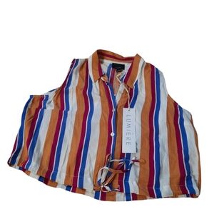 NWT Lumière Striped Sleeveless Top MED